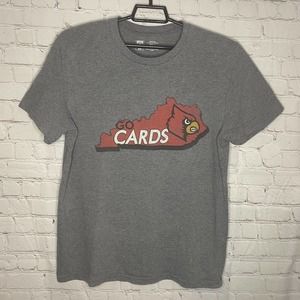 Louisville Cardinals Go Cards TShirt Mens M Gray University T